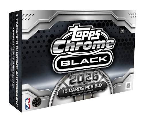Topps 2025-26 Chrome Black Basketball Hobby Box NBA