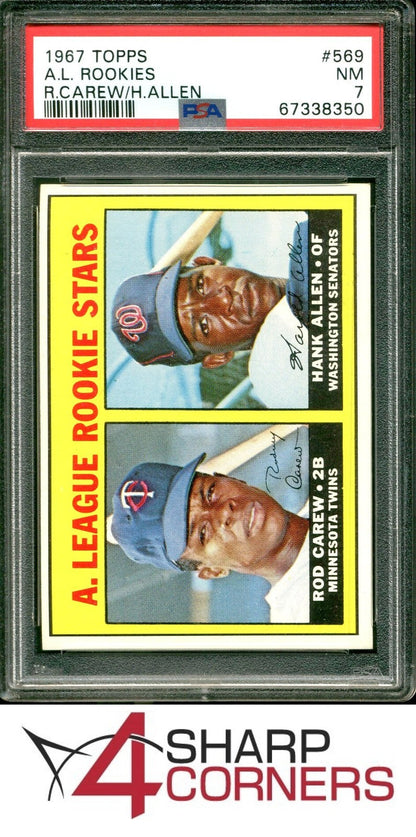 Topps 1967 Rod Carew Rookie Card #569 PSA 7 MLB
