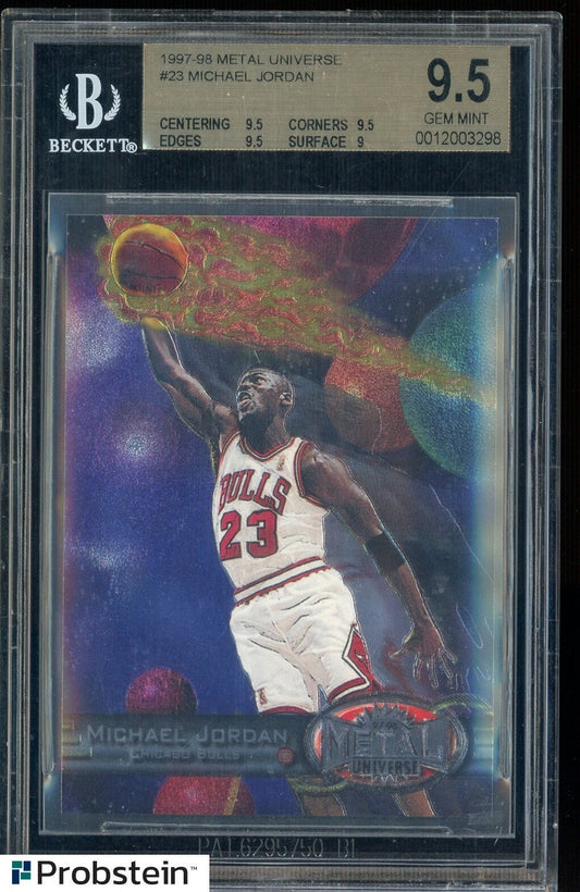 Metal Universe 1997-98 #23 Michael Jordan Basketball Card BGS 9.5