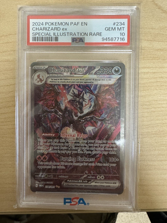 Pokémon Paldean Fates Charizard ex Special Illustration Rare Card PSA 10