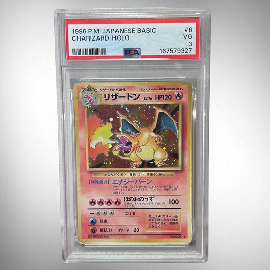 Pokémon 1996 Base Set #6 Charizard Holo Card PSA 3