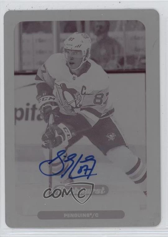Upper Deck 2023-24 Sidney Crosby Printing Plate Auto #221 1/1