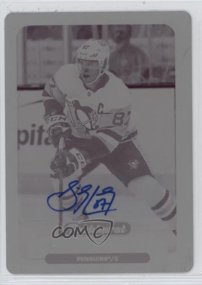 Upper Deck 2023-24 Sidney Crosby Printing Plate Auto #221 1/1