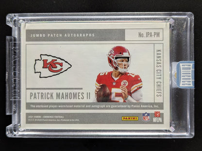 Panini 2021 Eminence Patrick Mahomes II Patch Auto #JPA-PM