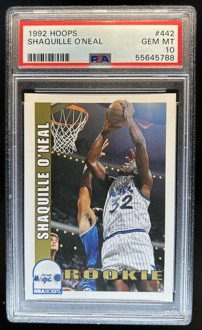 Hoops 1992-93 Shaquille O'Neal Rookie Card #442 PSA 10