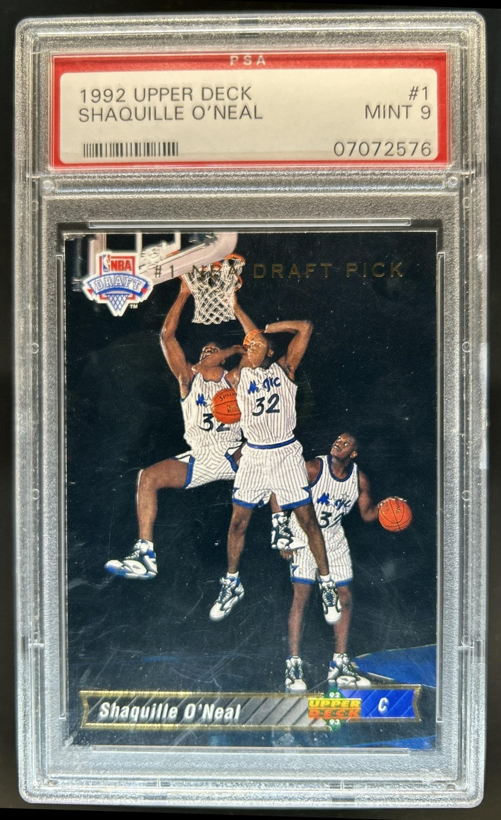 Upper Deck 1992-93 Shaquille O'Neal Rookie SP RC #1 PSA 9